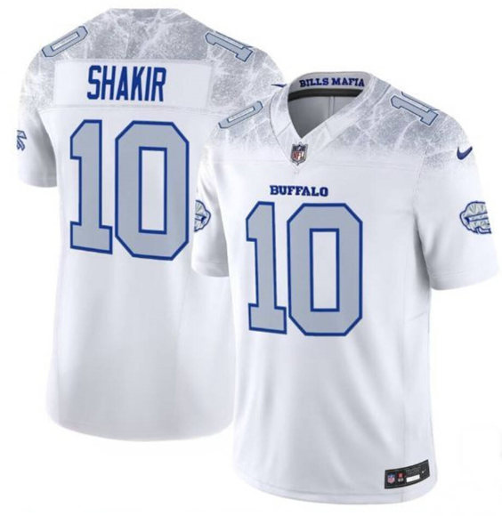 Men's White Buffalo Bills #10 Khalil Shakir 2025 F.U.S.E. “Rivalries” Vapor Untouchable Limited Stitched Football Jersey